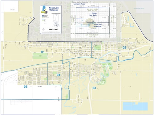 Moose Jaw Wakamow Constituency Map