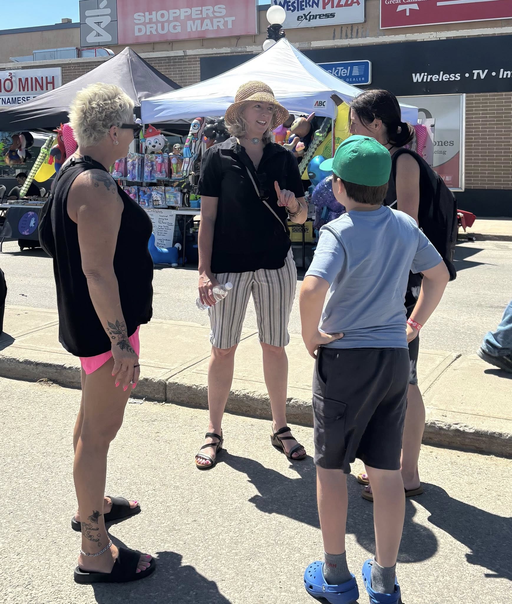 Megan Patterson meeting with Moose Jaw residents